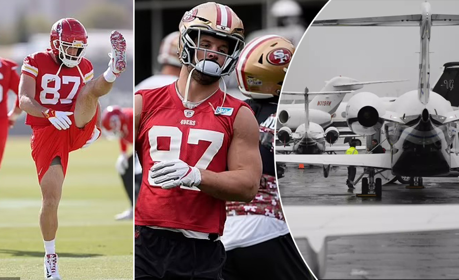 Chiefs and 49ers Training and Taylor Swift Jet