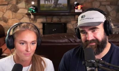 Jason Kelce and Wife on New Heights