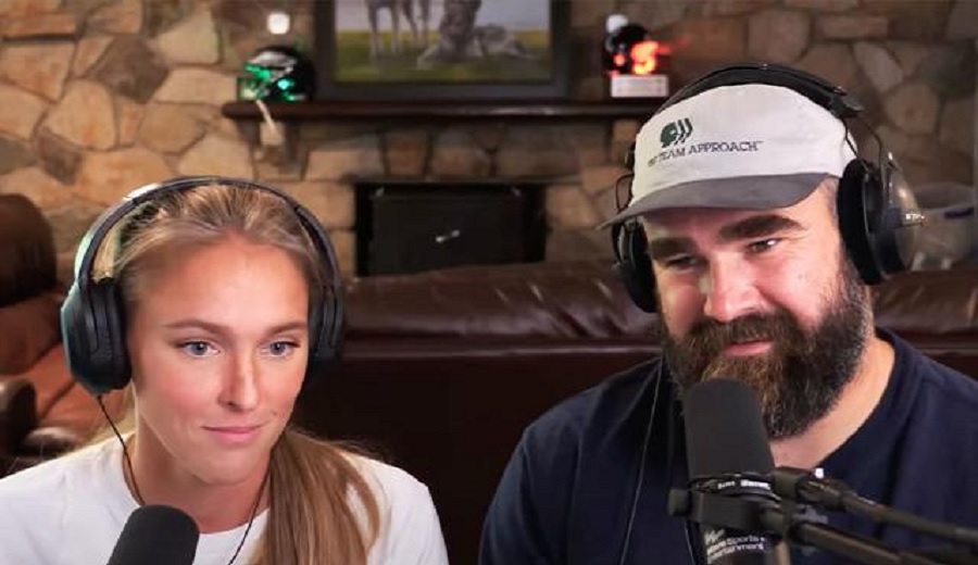 Jason Kelce and Wife on New Heights