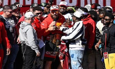 Kansas City Parade and Travis Kelce too drunk to speak