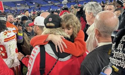 Taylor Swift Hugs Donna Kelce