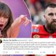 Taylor Swift Pointing and Travis Kelce looking - Fan comment causing Heated Debate