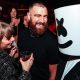 Taylor Swift and Travis Kelce talking with Marshmello at the Chiefs after party