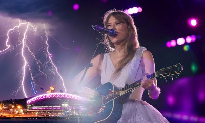 Taylor Swift performing in Sydney during Thunderstorm