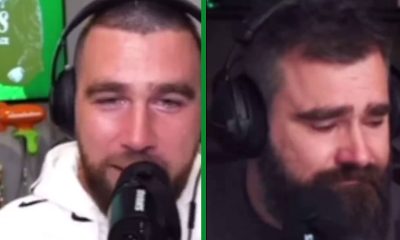 Travis Kelce and Jason Kelce Sad