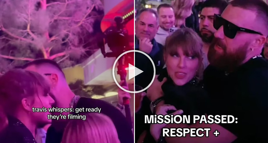 Travis Kelce and Taylor Swift at Super Bowl after Party