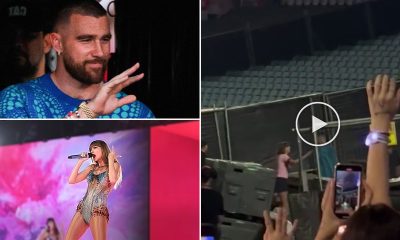 Travis Kelce and Taylor Swift at Sydney Tour about to Kiss