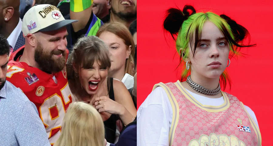 Billie Eilish and Travis Kelce and Taylor Swift