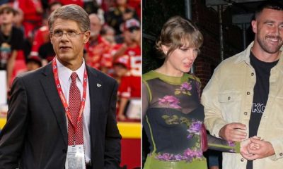 Clark Hunt and Travis Kelce and Taylor Swift