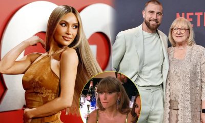Travis Kelce and his Mom Donna and Taylor Swift and Kim Kardashian