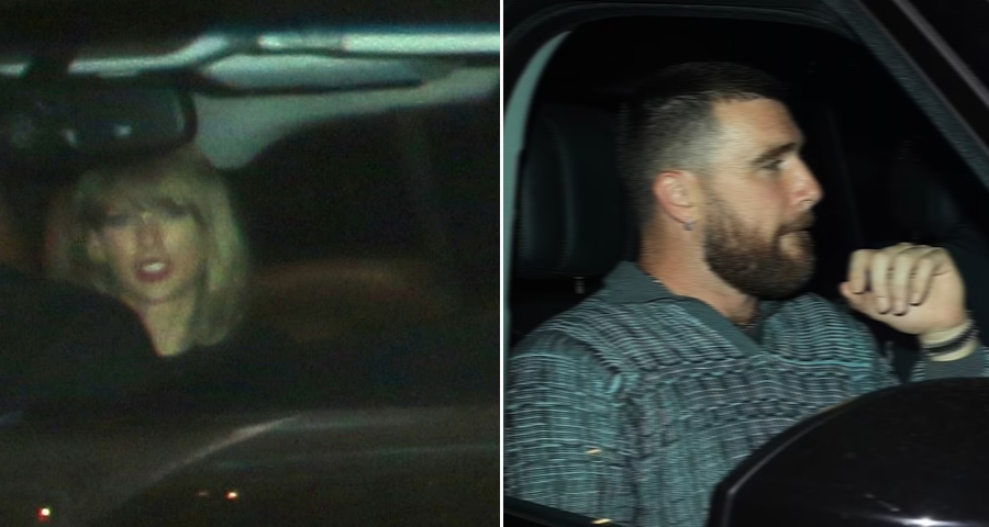 Travis Kelce and Taylor Swift in Car
