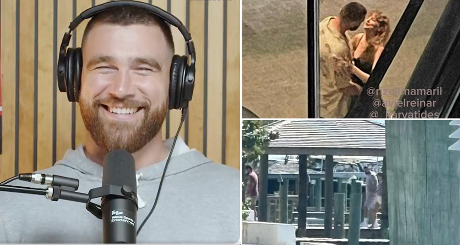 Travis Kelce records latest New Heights episode at 6am Saturday morning in Los Angeles