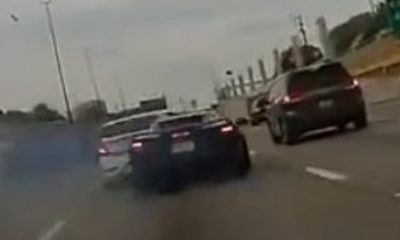 Rashee Rice dashcam footage shows crash between his Corvette and Lamborghini