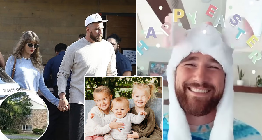 Taylor Swift and Travis Kelce celebrated Easter Sunday with Jason and Kylie at their million dollar Pennsylvania home