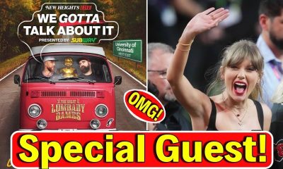 Taylor Swift joins Travis and Jason Kelce New Heights Live Show