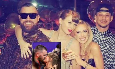 Travis Kelce and Taylor Swift and Patrick Mahomes and wife Brittany