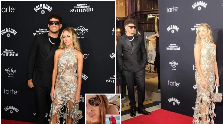 Patrick and Brittany Mahomes at Sports Illustrated's latest swimsuit edition New York party