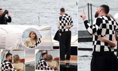 Taylor Swift and Travis Kelce Share a Kiss on Romantic Boat Ride in Lake Como During Eras Tour Break — See Photos!