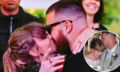 Travis Kelce and Taylor Swift Kissing