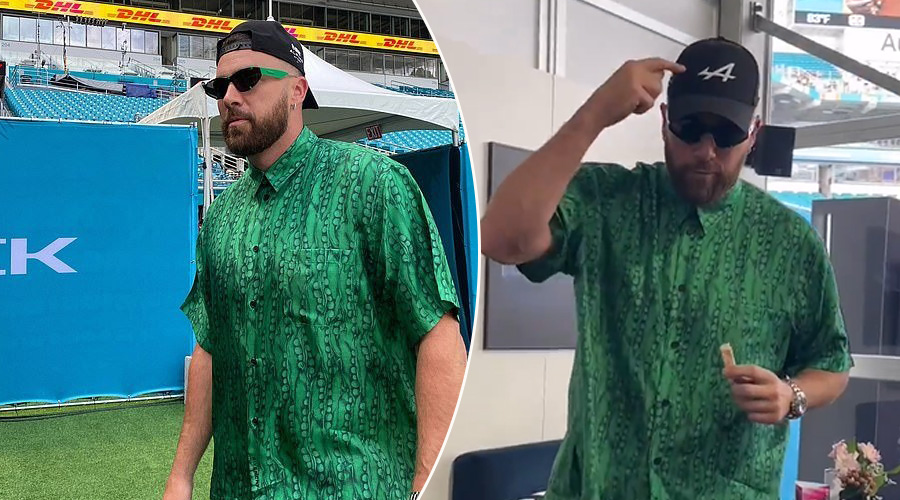 Travis Kelce at Miami Grand Prix