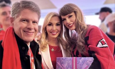 Chiefs Owner Clark Hunt and his wife and Taylor Swift