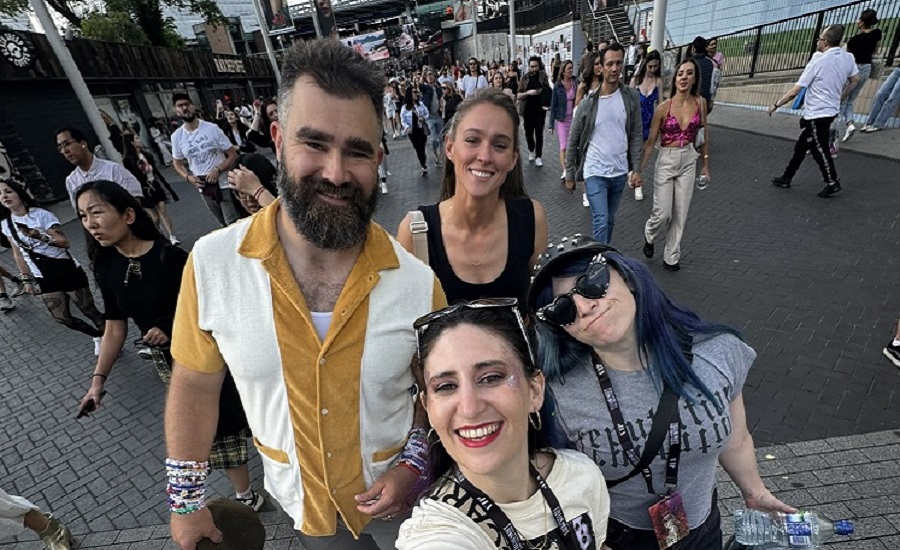 Jason and Kylie Kelce attending Night 2 of Taylor Swift Eras Tour London