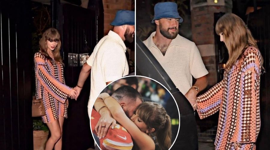 Taylor Swift and Travis Kelce were seen holding hands