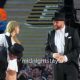 Travis Kelce on the stage with Taylor Swift
