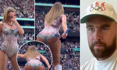 Travis Kelce's reaction to Taylor Swift Video
