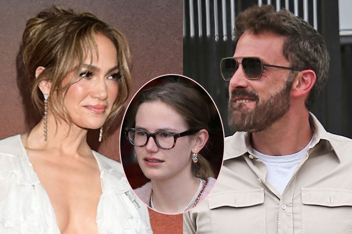 Ben Affleck and Violet and Jennifer Lopez