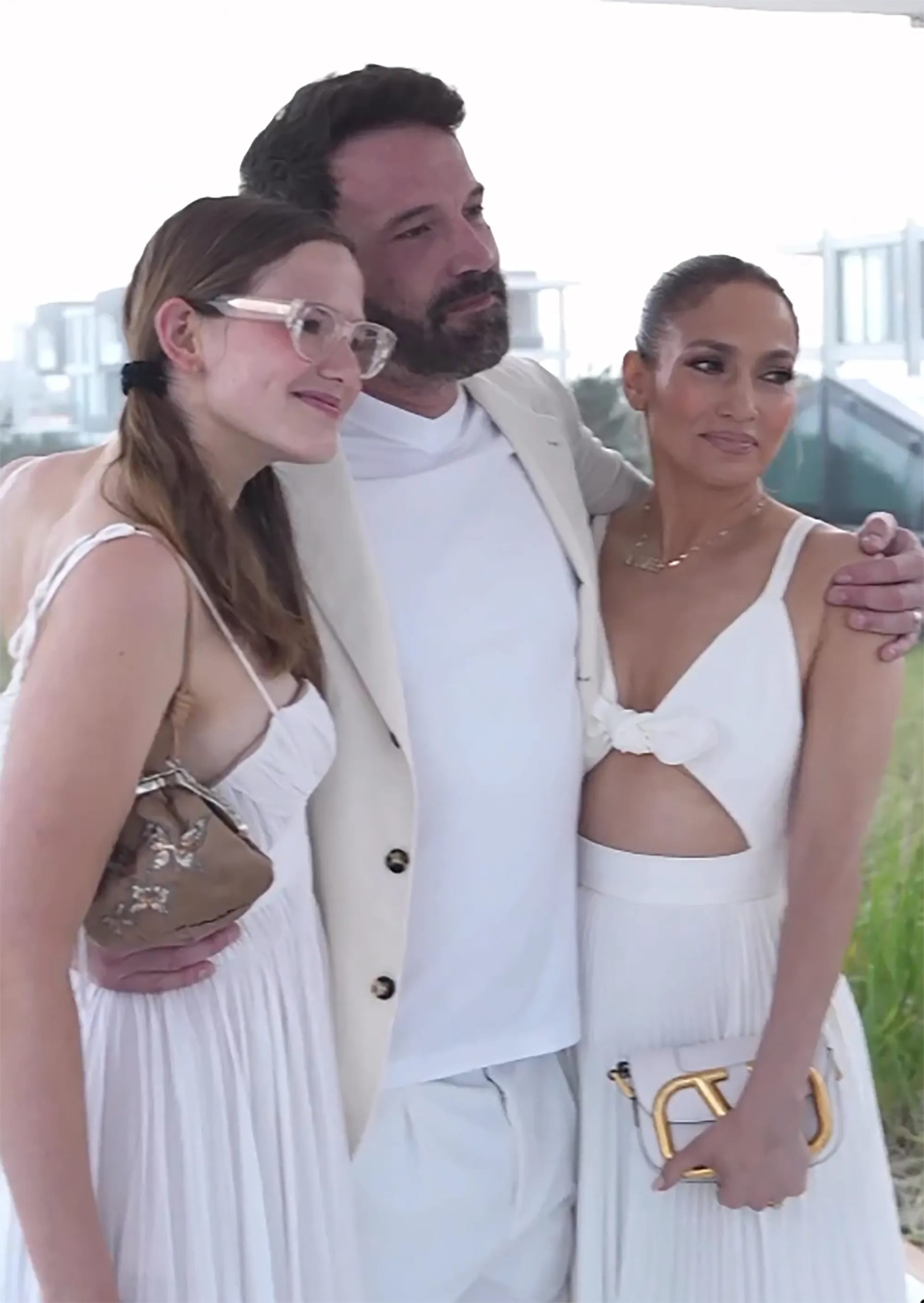 Ben Affleck y Violet y Jennifer Lopez