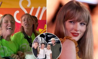 Kylie Kelce after she reveals which celebrities who made her 'fan-girl' in the VIP tent at The Popstar's Eras Tour show at Wembley