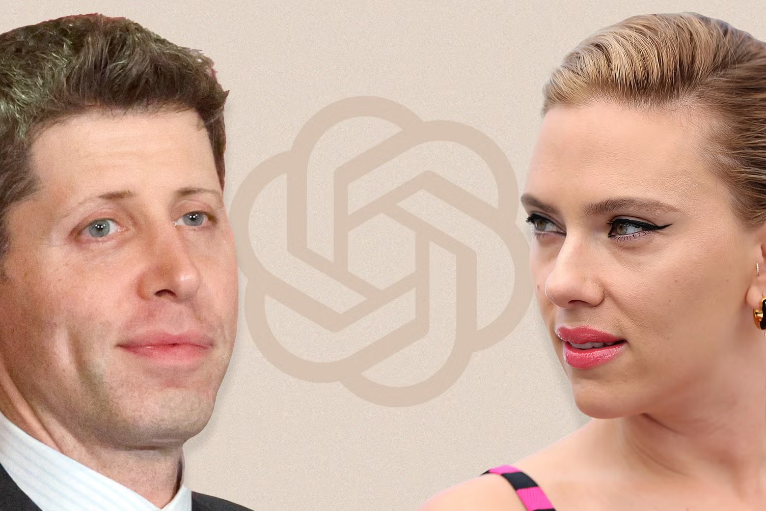 Scarlett Johansson and Sam Altman