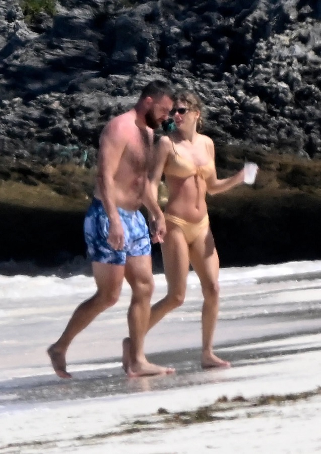 Taylor Swift and Travis Kelce in the Bahamas