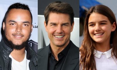 Tom Cruise with his son and daughter