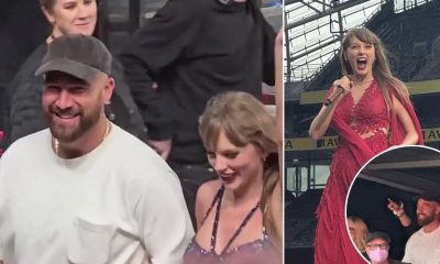 Travis Kelce and Taylor Swift leaving