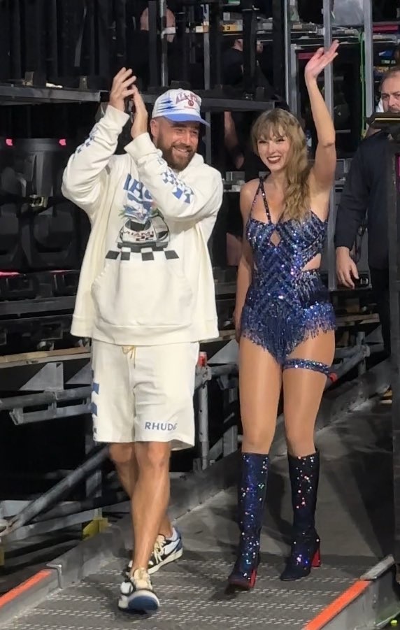 Travis Kelce and Taylor Swift photos from the Eras Tour in Amsterdam